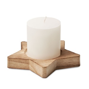 MO LOTUS - Candle on star wooden base - Img 3
