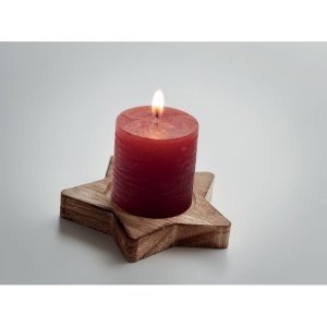 MO LOTUS - Candle on star wooden base - Img 1