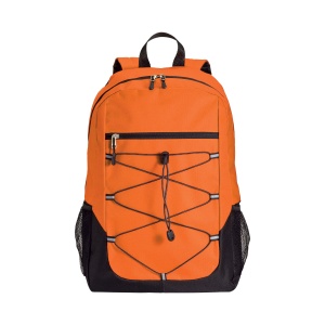 ON™ 600D polyester 4-pocket backpack (two mesh side pockets). Padded straps and back