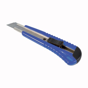 ON™ ABS Stanley knife with locking mechanism, large, 2 spare blades