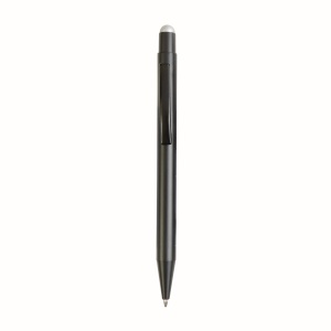 ON™ Aluminum push button ball pen with colored touch screen and laser engraved logo