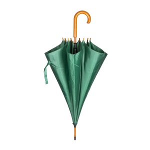 ON™ Automatic umbrella with wood shaft, ferrule and handle