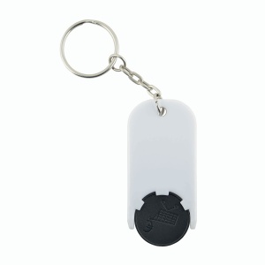 ON™ Plastic key ring with shopping trolley token