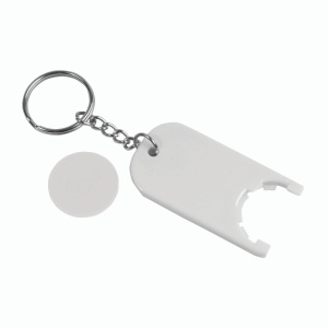 ON™ Plastic key ring with shopping trolley token