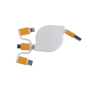 ON™ Retractable charging cable USB, Type-C, lightning and micro USB