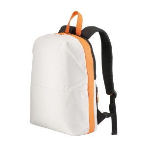 ON™ Canvas laptop backpack with high visibility eco-leather inserts/bands