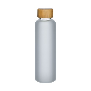 ON™ Frosted glass bottle and bamboo lid, capacity 500 ml