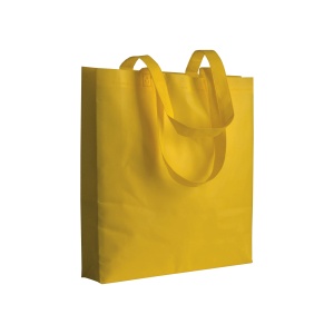 ON™ Heat-sealed 80 g/m2 non-woven fabric shopping bag with gusset and long handles