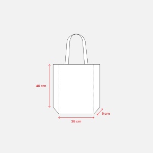 ON™ Heat-sealed 80 g/m2 non-woven fabric shopping bag with gusset and long handles