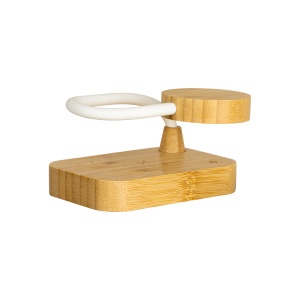 ON™ Multifunctional bamboo lamp with 15W wireless charger