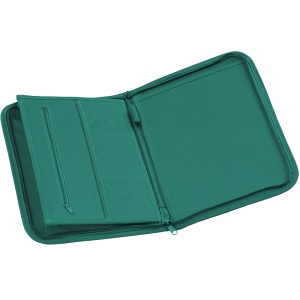 ON™ 600D polyester brief folder with zip closure, 6 inside compartments