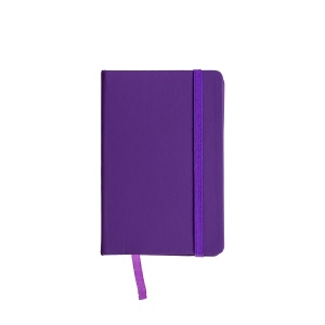 ON™ PVC notebook with coloured elastic, ruled sheets (80 pages), satin bookmark
