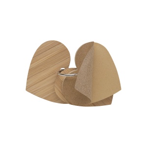ON™ Heart-shaped sticky notes (80 pages), bamboo cover