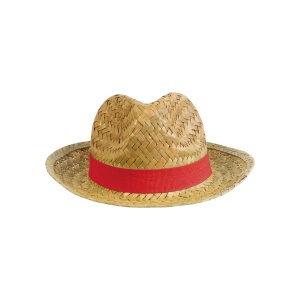 ON™ Straw hat with elastic band 2,5 cm applicabile and customizable