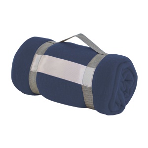 ON™ Fleece blanket 190 gr, rolled with customisable nylon straps