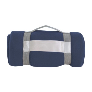 ON™ Fleece blanket 190 gr, rolled with customisable nylon straps