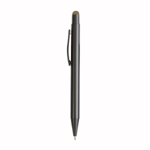 ON™ Aluminum push button ball pen with colored touch screen and laser engraved logo