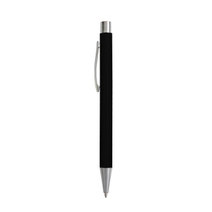 ON™ Recycled paper snap pen, chrome-plated details and metal clip