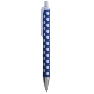 ON™ Plastic snap pen with white barrel, clip and button