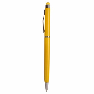 ON™ Plastic twist pen with touchscreen rubber tip and metal clip
