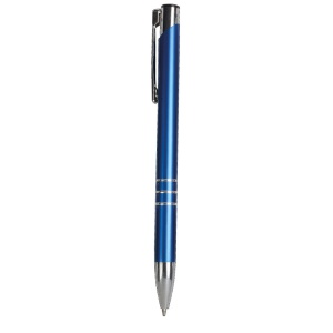 ON™ Metal snap pen with 3-ring decoration and chromed details