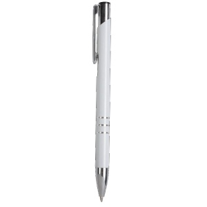 ON™ Metal snap pen with 3-ring decoration and chromed details