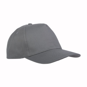 ON™ Cotton 5-panel cap with 2 mm-thick visor, embroidered eyelets and adjustable velcro strap