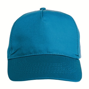 ON™ Cotton 5-panel cap with 2 mm-thick visor, embroidered eyelets and adjustable velcro strap