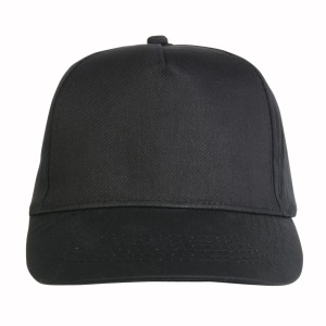 ON™ Cotton 5-panel cap with 2 mm-thick visor, embroidered eyelets and adjustable velcro strap