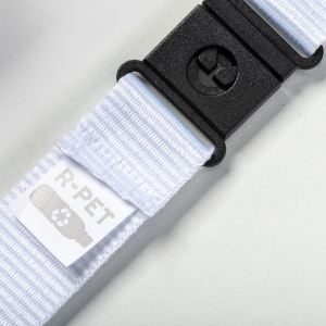 ON™ Recycled polyester R-PET lanyard with carabiner and safety hook