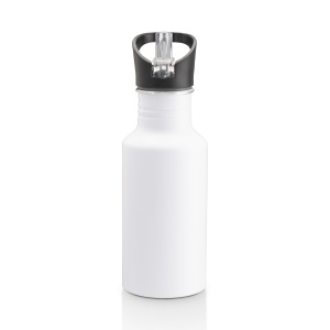 ON™ Aluminium sport bottle with straw (600 ml)