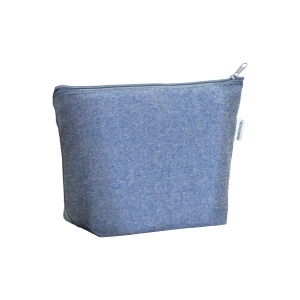 ON™ 280 g/m2 recycled cotton beauty case with zip and gusset at base
