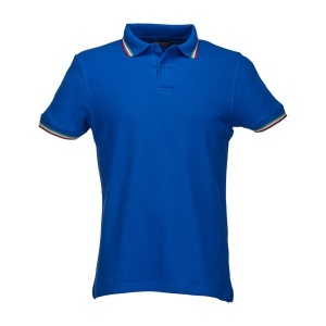 ON 100% piqué cotton (180 g/m2) short-sleeved polo shirt with three-colour trims