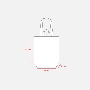 ON 220 g/m2 cotton gusseted shopper with double handles - Img 3