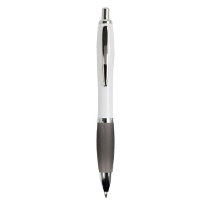 ON ABS plastic snap pen with white barrel, Italian flag-coloured grip and metal clip - Img 5