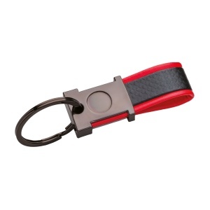 ON Breloc din metal brunat și PU bicolor, cu spațiu potrivit pentru logo-ul din rășină - Img 3