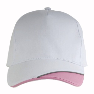 ON Cotton 5-panel cap with coloured section on the visor and reflective piping - Img 3