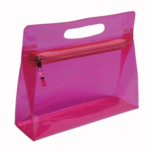 ON Geantă cosmetică transparentă din PVC cu fermoar și mâner