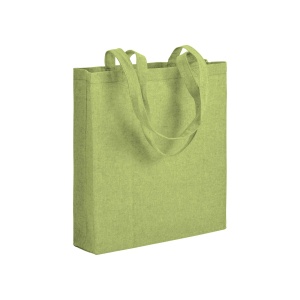 ON Geantă de cumpărături din bumbac reciclat 150 g/m2, efect melanj, mânere lungi și clin