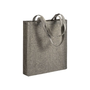 ON Geantă de cumpărături din bumbac reciclat 150 g/m2, efect melanj, mânere lungi și clin - Img 11