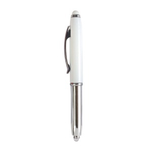 ON Mini silver plastic pen with metal lid and clip, light and touchscreen rubber tip - Img 11
