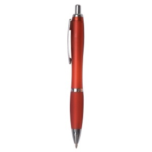 ON Plastic snap pen with coloured barrel, matching rubberised grip and metal clip - Img 13