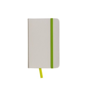 ON PU notebook with coloured elastic, ruled sheets (80 pages), satin bookmark