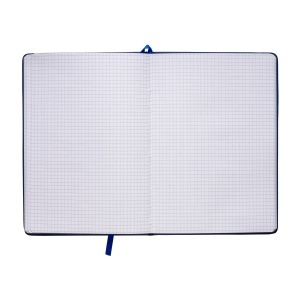 ON PU notebook with coloured elastic, squared sheets (80 pages), satin bookmark - Img 13