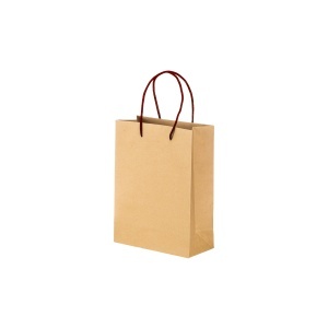 ON Pungă din hârtie reciclată naturală de 150 g/m2 cu clin și mânere scurte colorate - Img 4