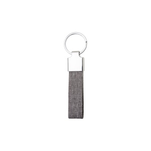 ON R-pet key ring with chrome-plated metal plate - Img 2