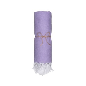 ON Recycled cotton beach towel 150 g/m2. Melange effect and fringes - Img 9