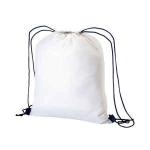 ON Rucsac din poliester alb 210T cu închidere tip șnur și șnururi colorate - Img 6