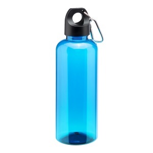 ON Sticlă transparentă din PET reciclat 580 ml. Capac de plastic cu carabină. - Img 3