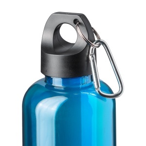 ON Sticlă transparentă din PET reciclat 580 ml. Capac de plastic cu carabină. - Img 10